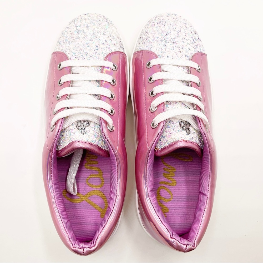 🆕 {Sam Edelman}Blane Metallic & Glitter Sneakers - Picture 6 of 9